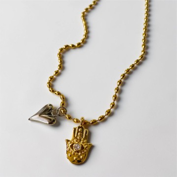 COLAR MYSTIC HAMSÁ FIO DOURADO