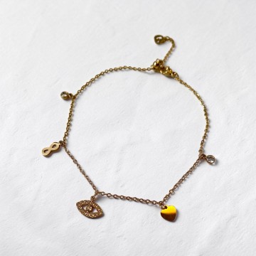 PULSEIRA PÉ INFINITO - OLHO TURCO