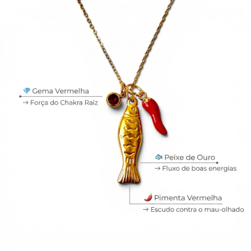 COLAR PEIXE DOURADO