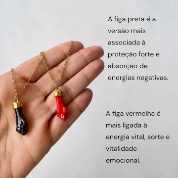 COLAR FIGA VERMELHA DA SORTE AÇO