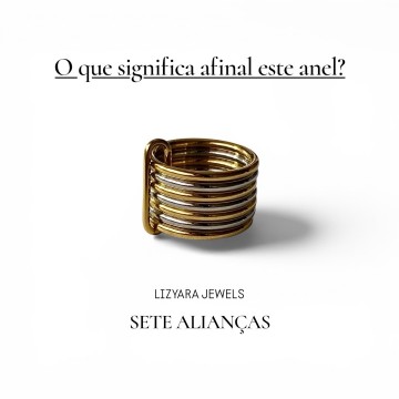 ANEL SETE ALIANÇAS AÇO INOXIDÁVEL