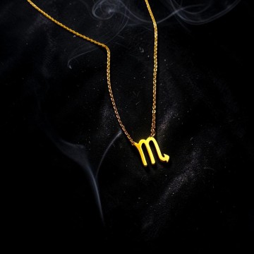 COLAR SIGNO ESCORPIÃO DOURADO AÇO