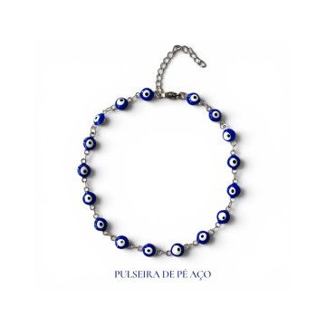 PULSEIRA PÉ OLHO TURCO AZUL