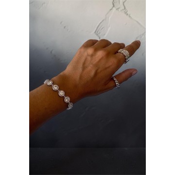 PULSEIRA ANGEL AÇO E CRISTAIS