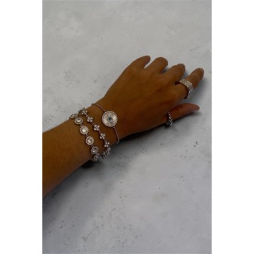 PULSEIRA ANGEL AÇO E CRISTAIS