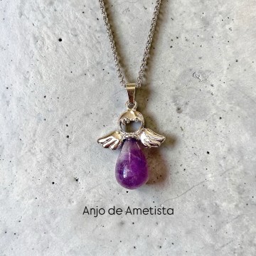 COLAR ANJO AMETISTA
