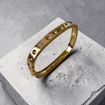 PULSEIRA BANGLE LUZ DOURADA