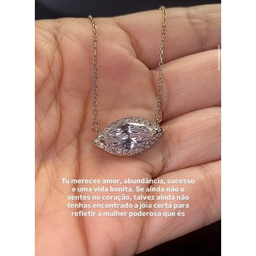COLAR OLHO DE CRISTAL PROTEÇÃO E LUZ