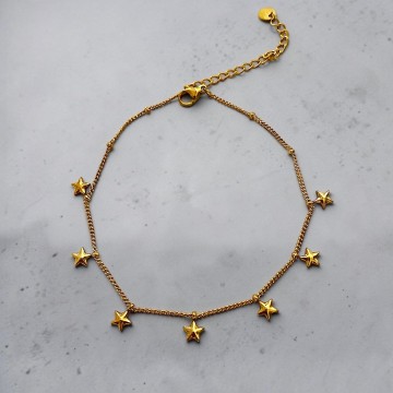 PULSEIRA DE PÉ ESTRELAS AÇO