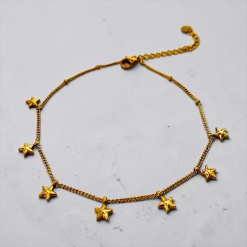 PULSEIRA DE PÉ ESTRELAS AÇO