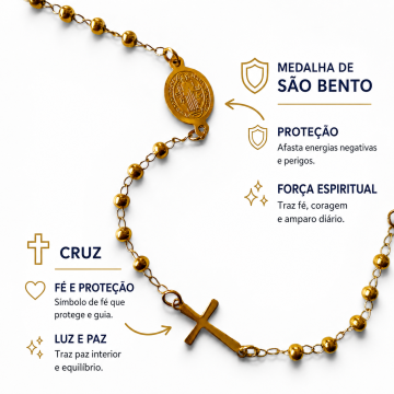 PULSEIRA SÃO BENTO AÇO DOURADA