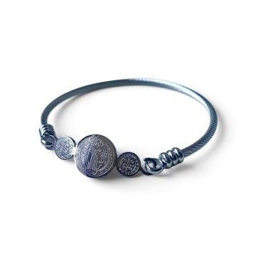 PULSEIRA SÃO BENTO 3 MEDALHAS ESCRAVA