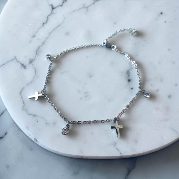 PULSEIRA PÉ CRUZES E BRILHOS