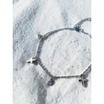 PULSEIRA PÉ CRUZES E BRILHOS