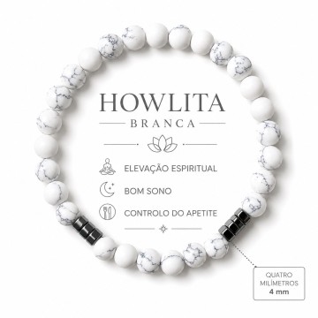 PULSEIRA HOWLITA BRANCA 4mm