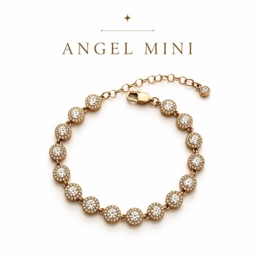 PULSEIRA MINI ANGEL AÇO DOURADO