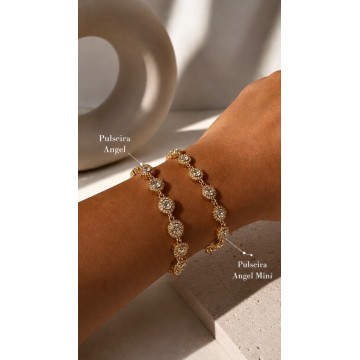 PULSEIRA MINI ANGEL AÇO DOURADO