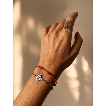 PULSEIRA NÓ DA BRUXA AÇO PRATEADO