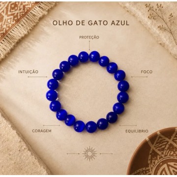 Pulseira Olho de Gato Azul escuro