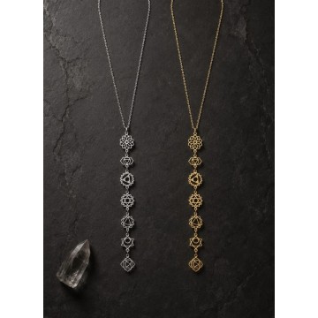 COLAR SETE CHAKRAS DOURADO