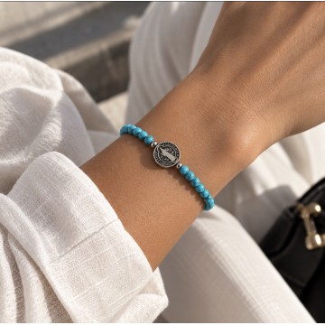 PULSEIRA TURQUESA COM SÃO BENTO