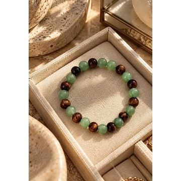 PULSEIRA ABUNDÂNCIA OLHO DE TIGRE E AVENTURINA VERDE