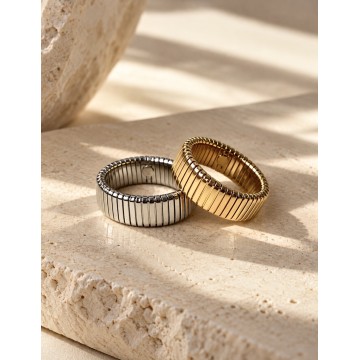 ANEL BALANCE DOURADO AÇO