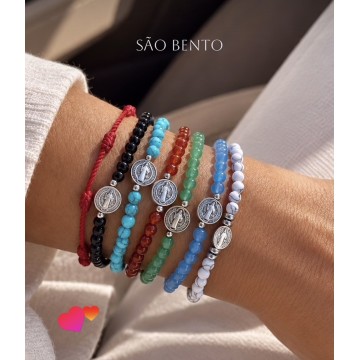 PULSEIRA TURMALINA NEGRA E SÃO BENTO