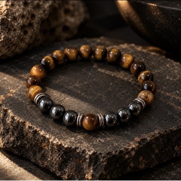 PULSEIRA OLHO DE TIGRE E HEMATITE