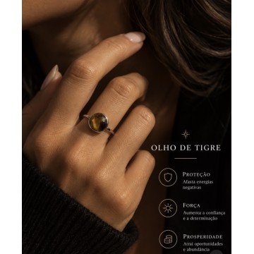 ANEL OLHO TIGRE CRISTAL