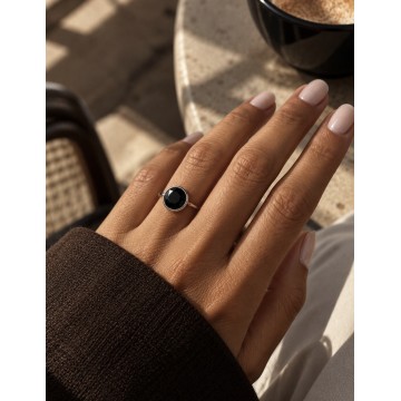ANEL TURMALINA NEGRA CRISTAL