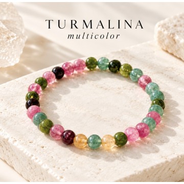 PULSEIRA TURMALINA MULTICOLOR 6 mm