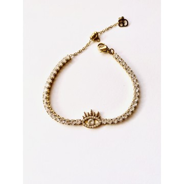 Turkish evil eye bracelet with zirconias