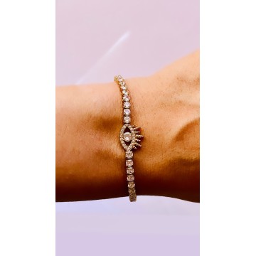 Turkish evil eye bracelet with zirconias